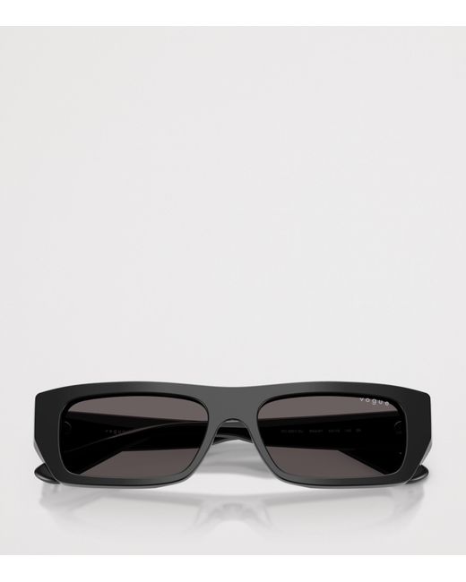 Vogue Gray Rectangular Sunglasses