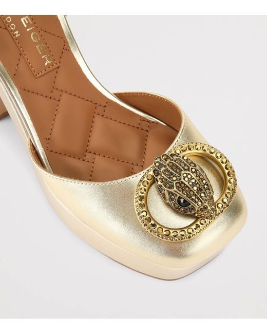 Kurt Geiger Metallic Leather Chelsea Platform Heels