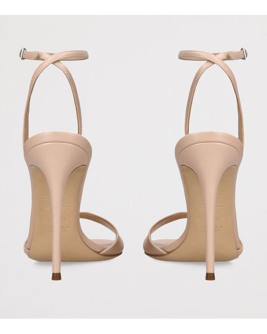 Casadei White Leather Julia Jolly Heeled Sandals 100