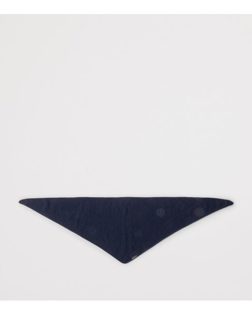 Prada Blue Cashmere Triangular Shawl