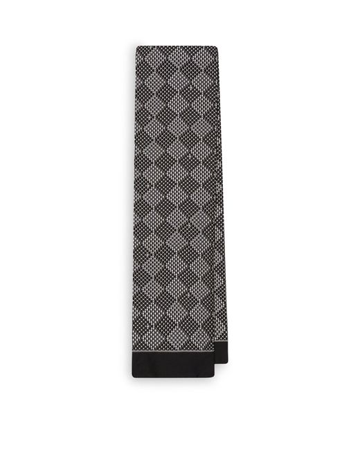 Dolce & Gabbana Black Silk Geometric Print Scarf for men