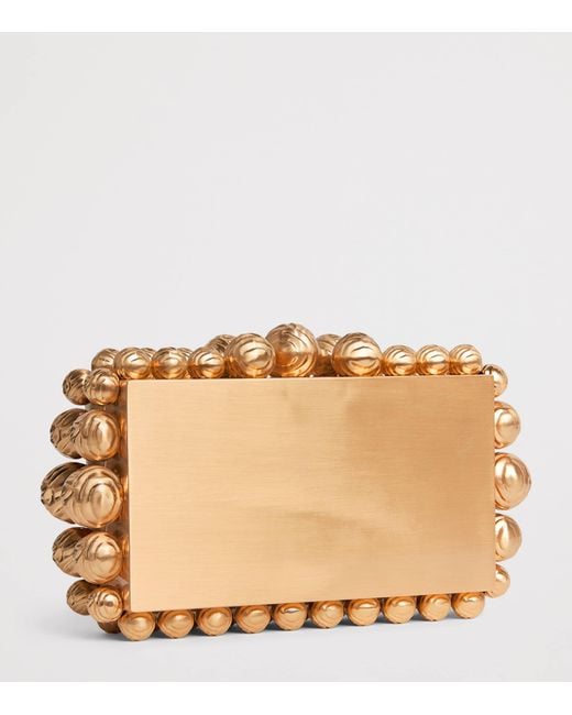 Cult Gaia Natural Beaded Eos Clutch Bag