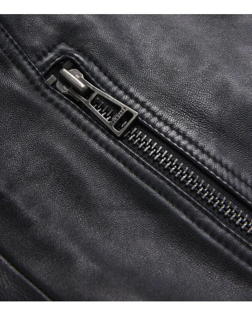 Belstaff Gray Cheviot Sheepskin V Racer Jacket for men