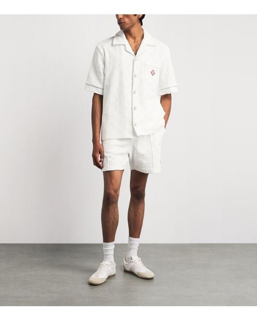 Casablanca White Towelling Monogram Shirt for men