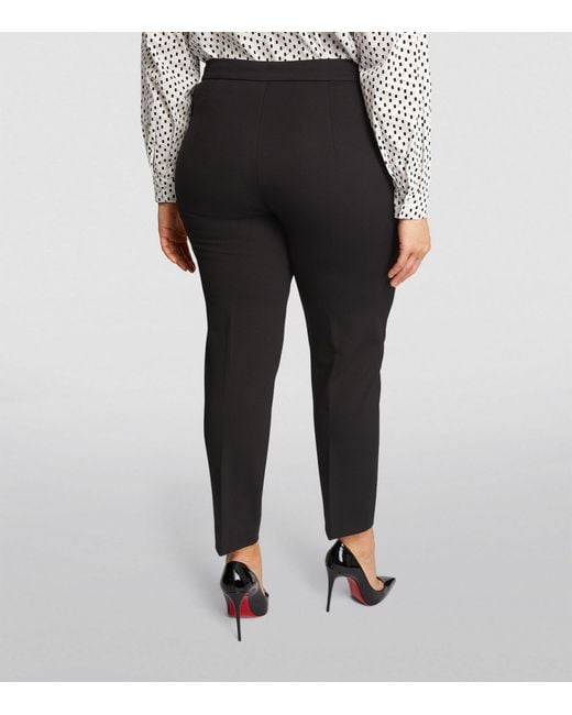 Marina Rinaldi Black Jersey Slim Tailored Trousers