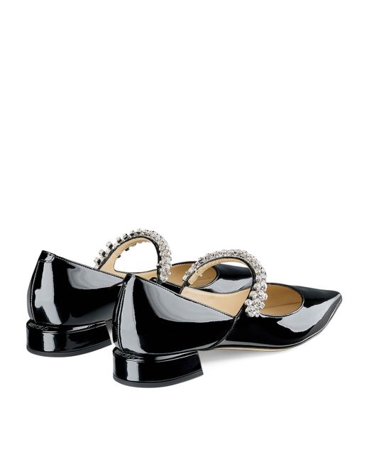 Jimmy Choo Black Bing 25 Patent Leather Ballet Flats
