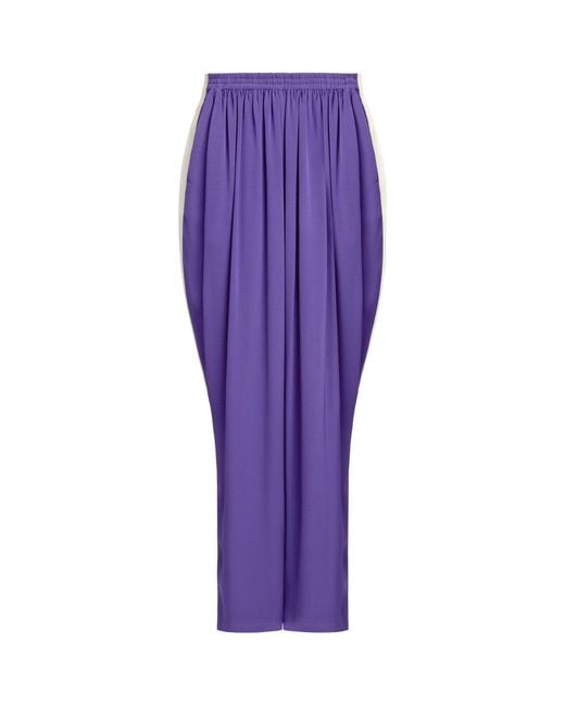 Alaïa Purple Cady Straight Trousers