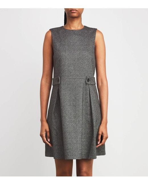 Weekend by Maxmara Gray Houndstooth Tailored Mini Dress