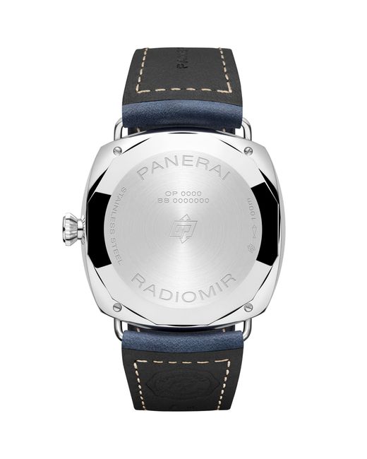 Panerai Blue Stainless Steel And Calf Leather Radiomir Officne Watch 45mm for men