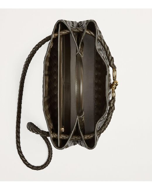 Bottega Veneta Black Medium Leather Andiamo Shoulder Bag
