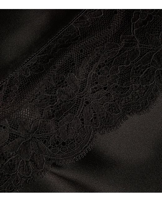 Coco De Mer Black Silk-blend Seraphine Robe