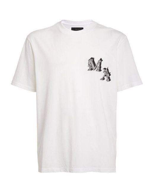 Amiri Angel Print T-Shirt in White for Men | Lyst