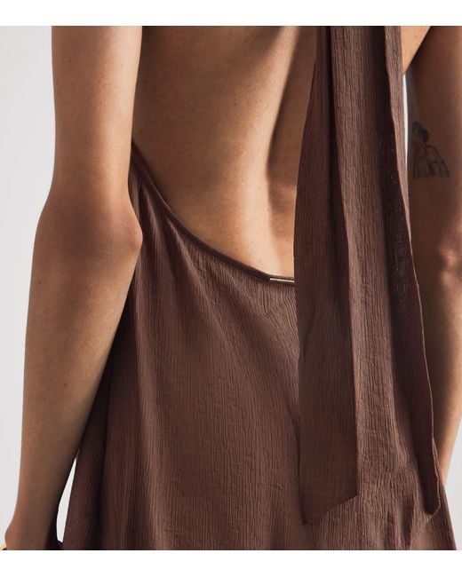 Away That Day Brown Ibiza Mini Dress