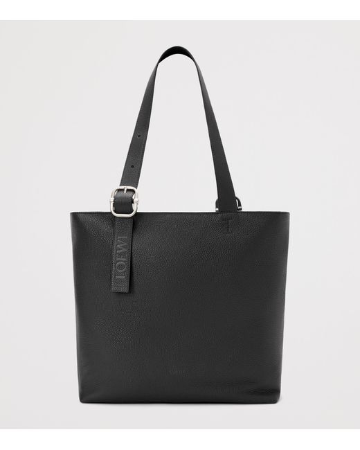 Loewe Black Grained Calfskin Loop Tote Bag for men