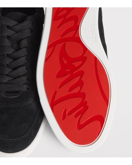 Christian Louboutin Black Tutti Rui Suede Sneakers for men