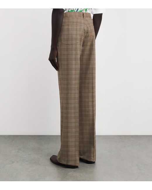 Amiri Gray Check Bootcut Trousers for men