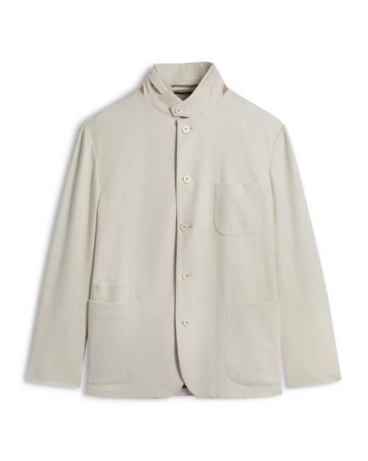 Dunhill Natural Cashmere-Blend Technical Jacket for men