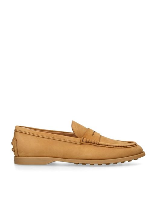 Tod's Brown Suede Gomma Leggero Loafers