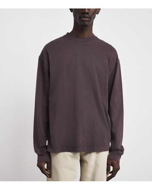 Agolde Gray Cotton Long-Sleeve Asha T-Shirt for men