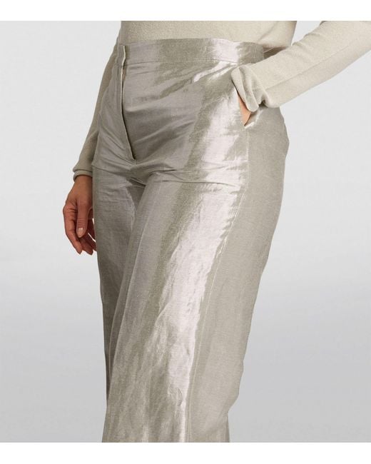 Marina Rinaldi Gray Wide-leg Tailored Trousers