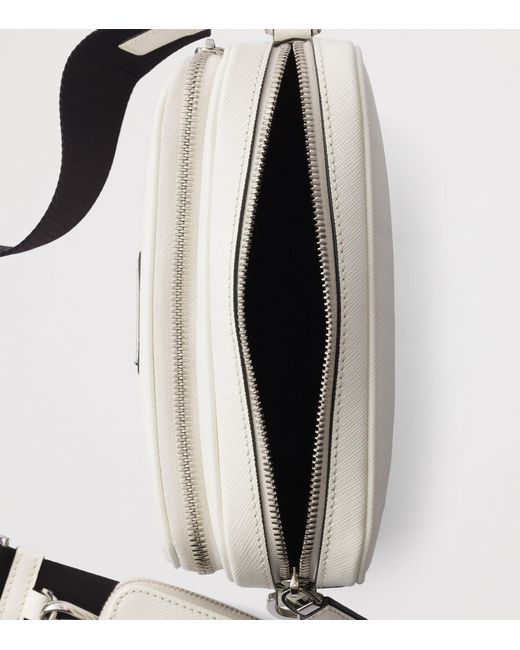 Prada Gray Saffiano Leather Cross-Body Bag for men