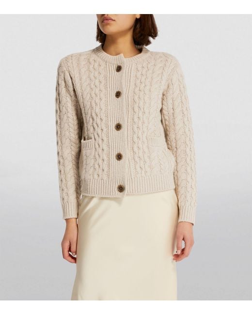 Lisa Yang Natural Cashmere Cable-knit Harriett Cardigan