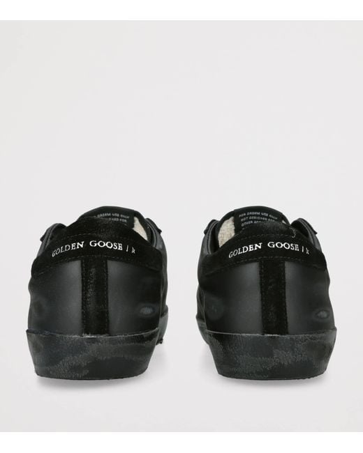 Golden Goose Deluxe Brand Black Leather-Suede Super-Star Sneakers for men
