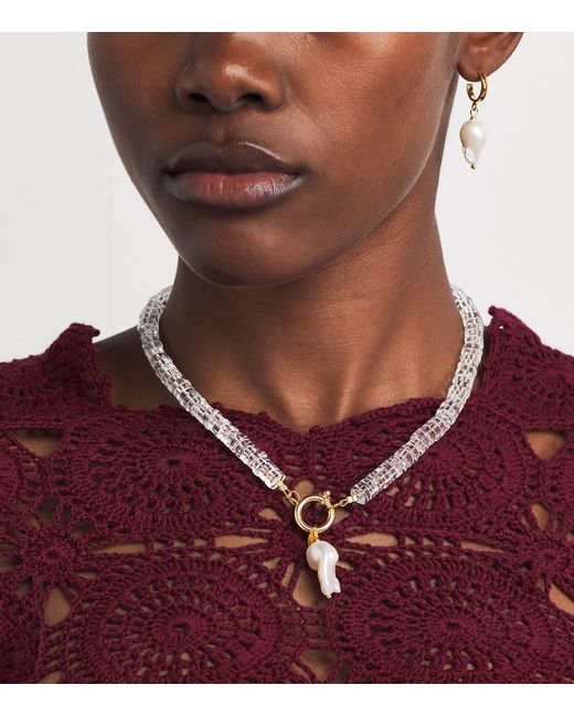 Hermina Athens Natural Beaded Freshwater Pearl Necklace