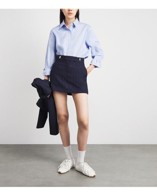 Sandro Blue Sequinned Mini Skort