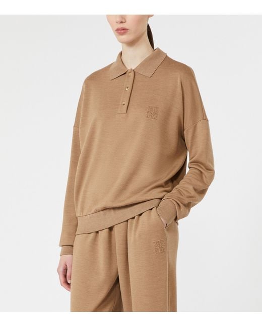 Max Mara Natural Virgin Wool Collared Sweater