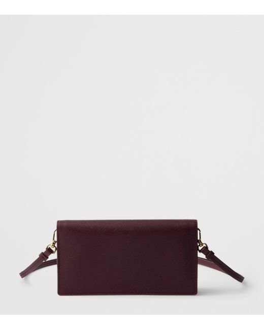 Prada Purple Mini Saffiano Leather Clutch Bag
