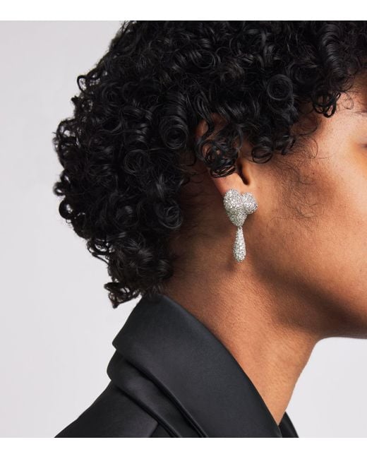 Vivienne Westwood Metallic Mimosa Pavé Earrings
