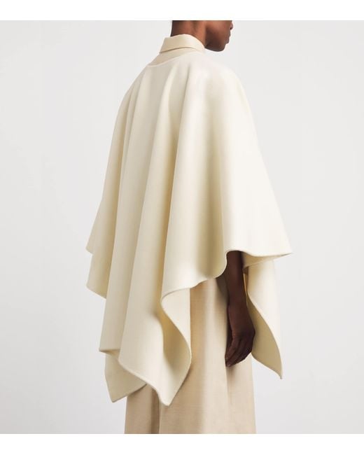 Colombo White Cashmere Belted Cape