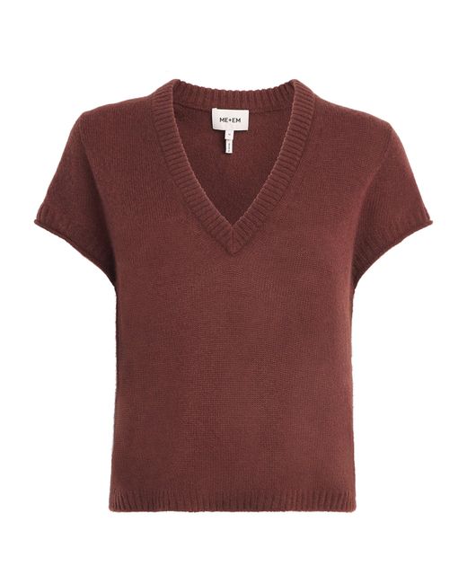 ME+EM Red Merino-Cashmere-Silk Baby T-Shirt