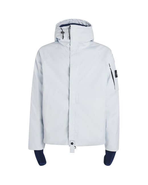 Stone Island Blue Compass Short Parka Jacket for men