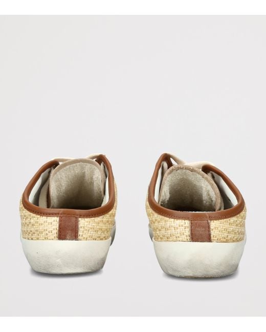 Golden Goose Deluxe Brand Brown Raffia Super Star Sabot Sneakers for men