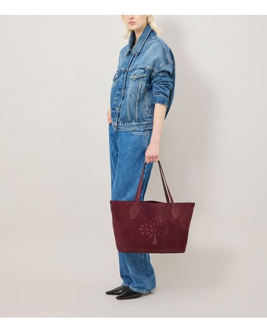 Mulberry Red Suede Tree Tote