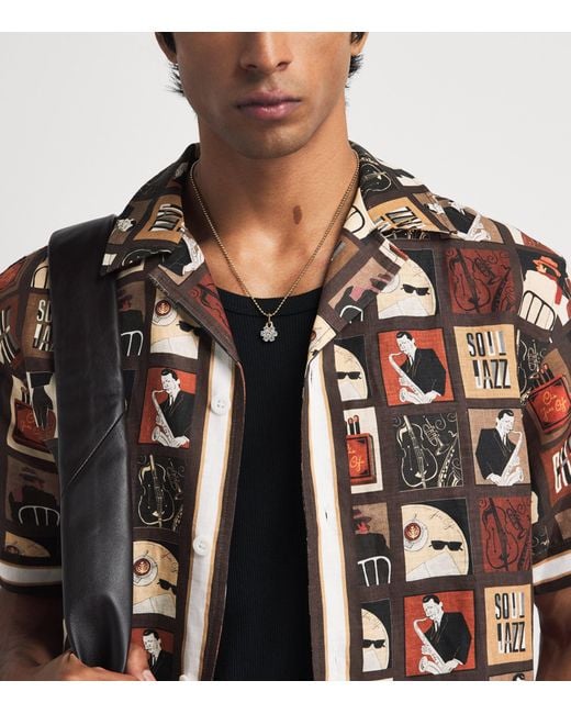 CHE Brown Linen Wilson Shirt for men