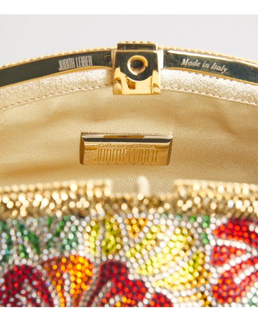 Judith Leiber Green Mini Embellished Venetian Meadow Clutch Bag