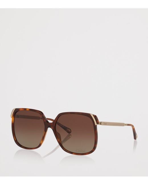 Chloé Brown 06N000560 Rectangle Sunglasses