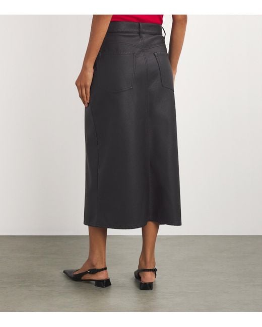 Weekend by Maxmara Gray Coated Midi Skirt