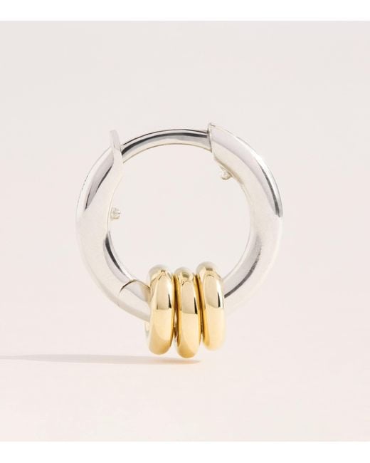 Spinelli Kilcollin Natural Sterling And Nevine Hoop Earrings