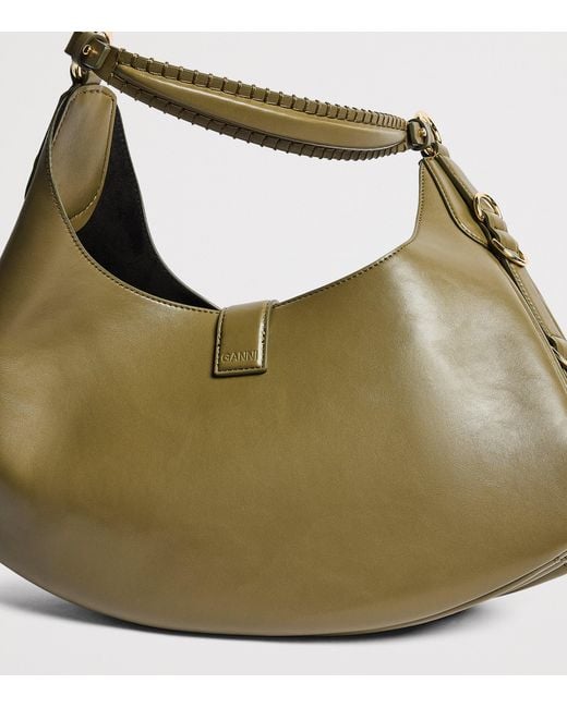 Ganni Green Small Kat Shoulder Bag