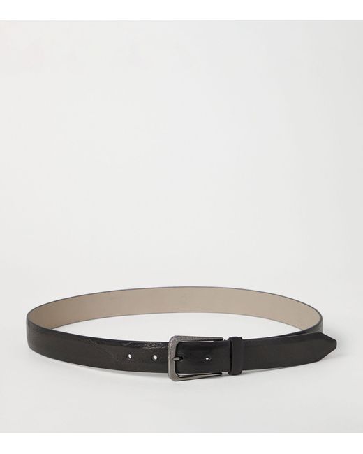 Brunello Cucinelli Black Leather Belt