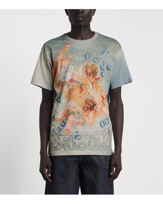 Vivienne Westwood Gray Organic Cotton Printed T-Shirt for men