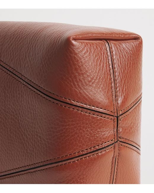 Chloé Brown Small Leather Spin Tote Bag
