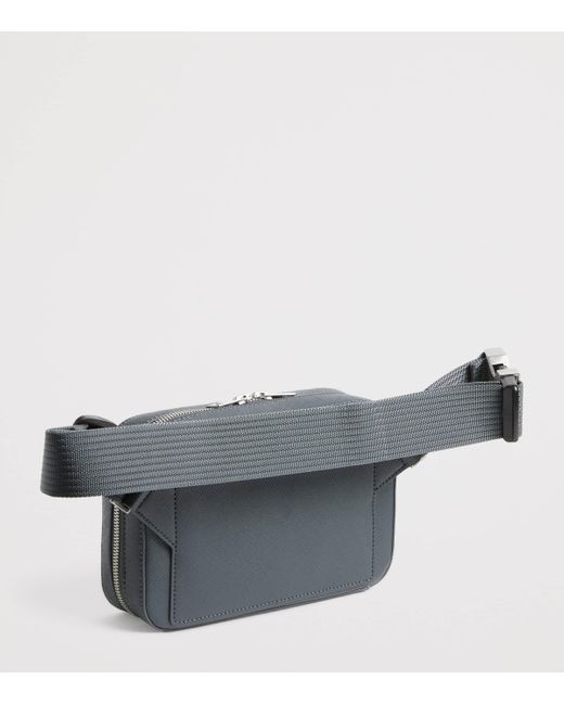 Sandro Gray Recycled Saffiano Leather Cross-Body Bag for men