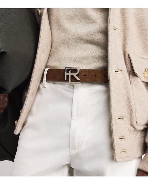 Ralph Lauren Brown Suede Belt for men