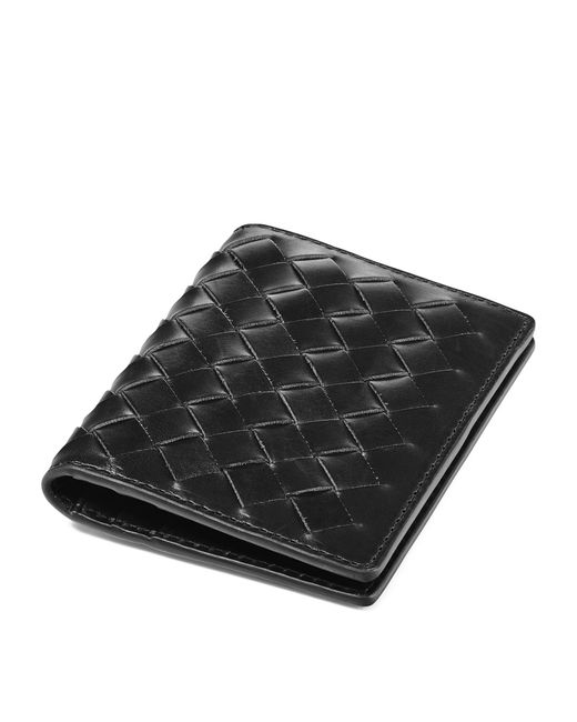 Aspinal Black Leather Double Fold Card Holder