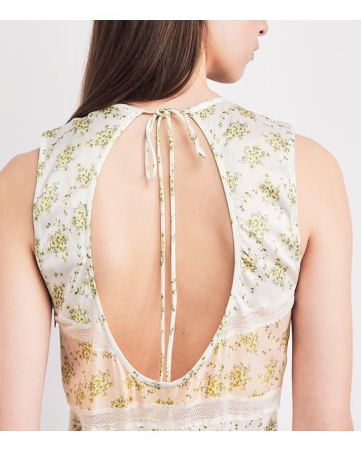 Sandro White Floral Print Maxi Dress